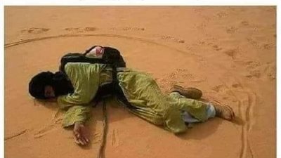 لماذا رسـم الرجل دائرة ووضع العصا تحته؟