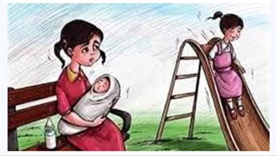 طفلة عمرها عشر سنوات حينما زفت إلى عريسها