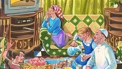 يحكى أن أمرأة فقيرة كانت تتدين كل يوم من صاحب البقالة 